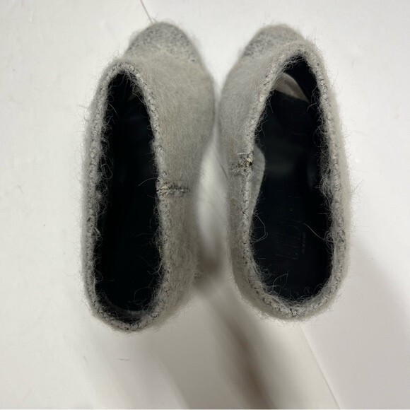 Tibi Leona Mohair Slide Mules in Ice Grey 39 - Picture 5 of 14